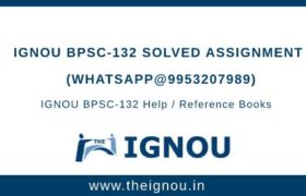 IGNOU BPSC-132 Solved Assignment