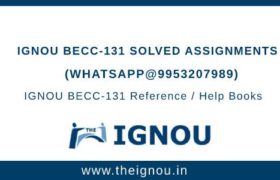 IGNOU BECC 131 Solved Assignment