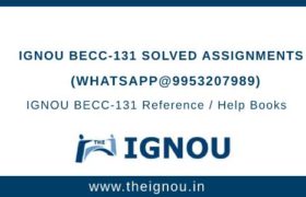 IGNOU BECC 131 Solved Assignment