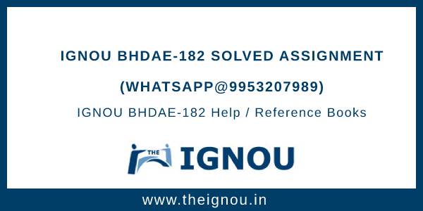 bhdae 182 solved assignment in hindi 2023 24