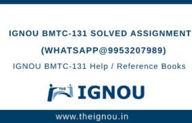 IGNOU BMTC 131 Solved Assignment