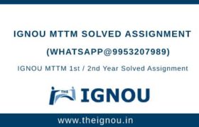 IGNOU MTM Solved Assignment