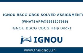 IGNOU BSCG Assignment Free Download