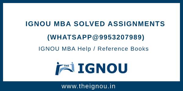 mba assignment ignou 2022