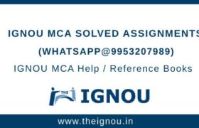 IGNOU MCA Solved Assignment