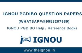 IGNOU PGDIBO Question Papers