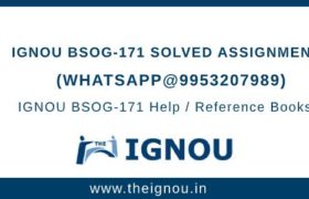 IGNOU BSOG171 Solved Assignment