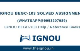 Free ignou begc103 assignment