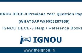 IGNOU DECE-3 Question Papers
