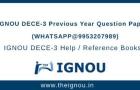 IGNOU DECE-3 Question Papers