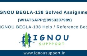 IGNOU BEGLA138 Solved Assignment