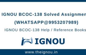 BCOC-138 IGNOU