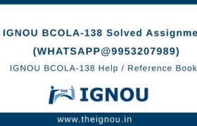 BCOLA-138 IGNOU