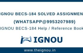 BECS-184 IGNOU