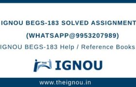 BEGS-183 IGNOU