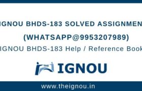 BHDS-183 IGNOU