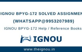 IGNOU BPYG172