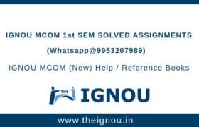 Ignou mcom 1st sem