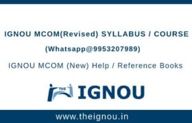 ignou mcom syllabus course