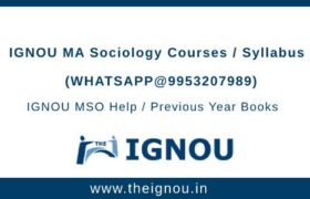 IGNOU MSO course syllabus
