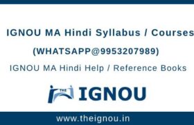 Ignou mhd syllabus
