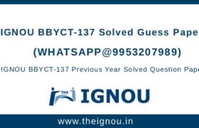 BBYCT-137 Solved Guess Papers